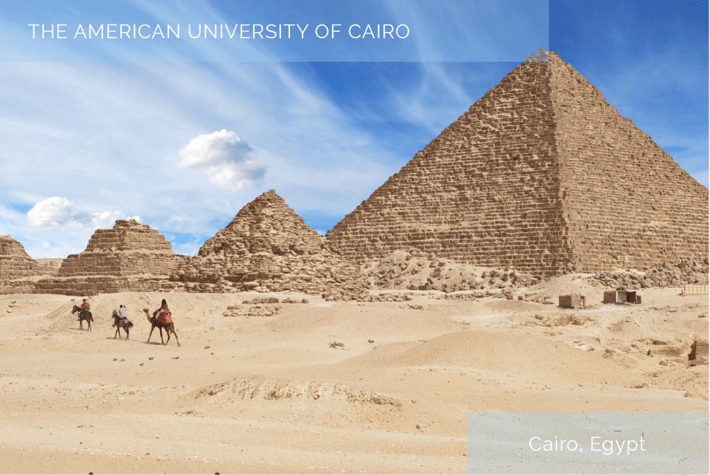 Photo of the great pyramids in Cairo, Egypt